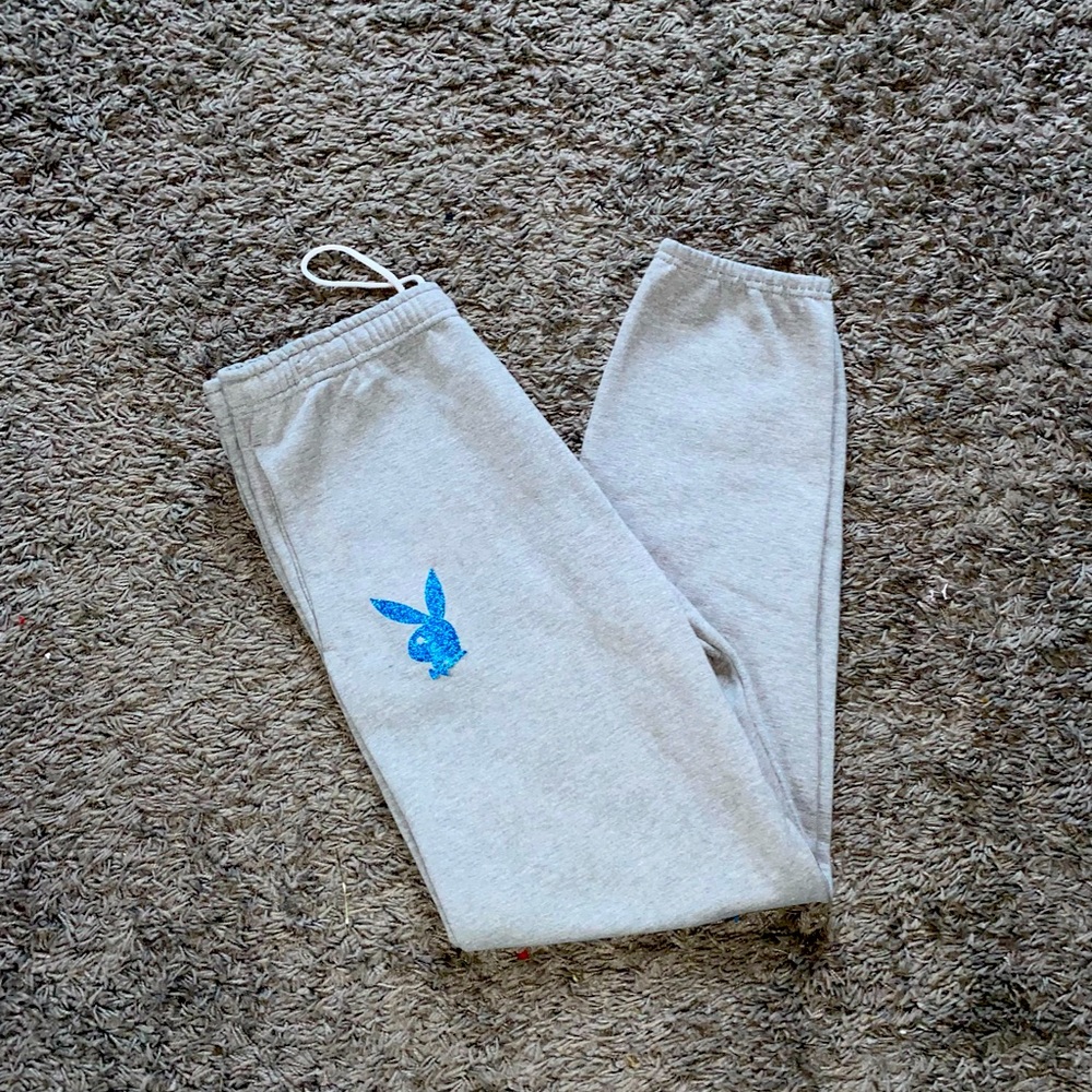 PLAYBOY SWEATPANTS. SIZE LARGE. (men's size for reference)